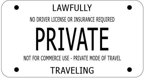 sovereign citizen license plate