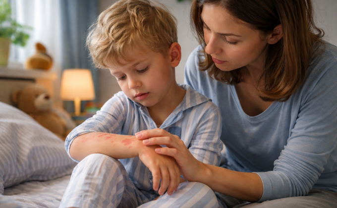 Svrab ve školce i doma: Jak ho poznat, léčit a zvládnout bez paniky