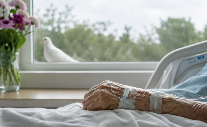 Zdraví vás cizí muž na lůžku číslo čtyři. A vy si poprvé přejete, aby táta mohl odejít