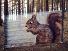 Fotogalerie: Až moc živé graffiti. Zvířata děsí ve městě i v přírodě