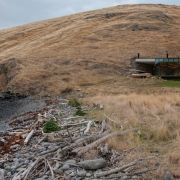 Auckland a dřevostavba zasazená do břehu Nového Zélandu