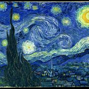 Hvězdná noc nad Rhônou od Vincenta van Gogha