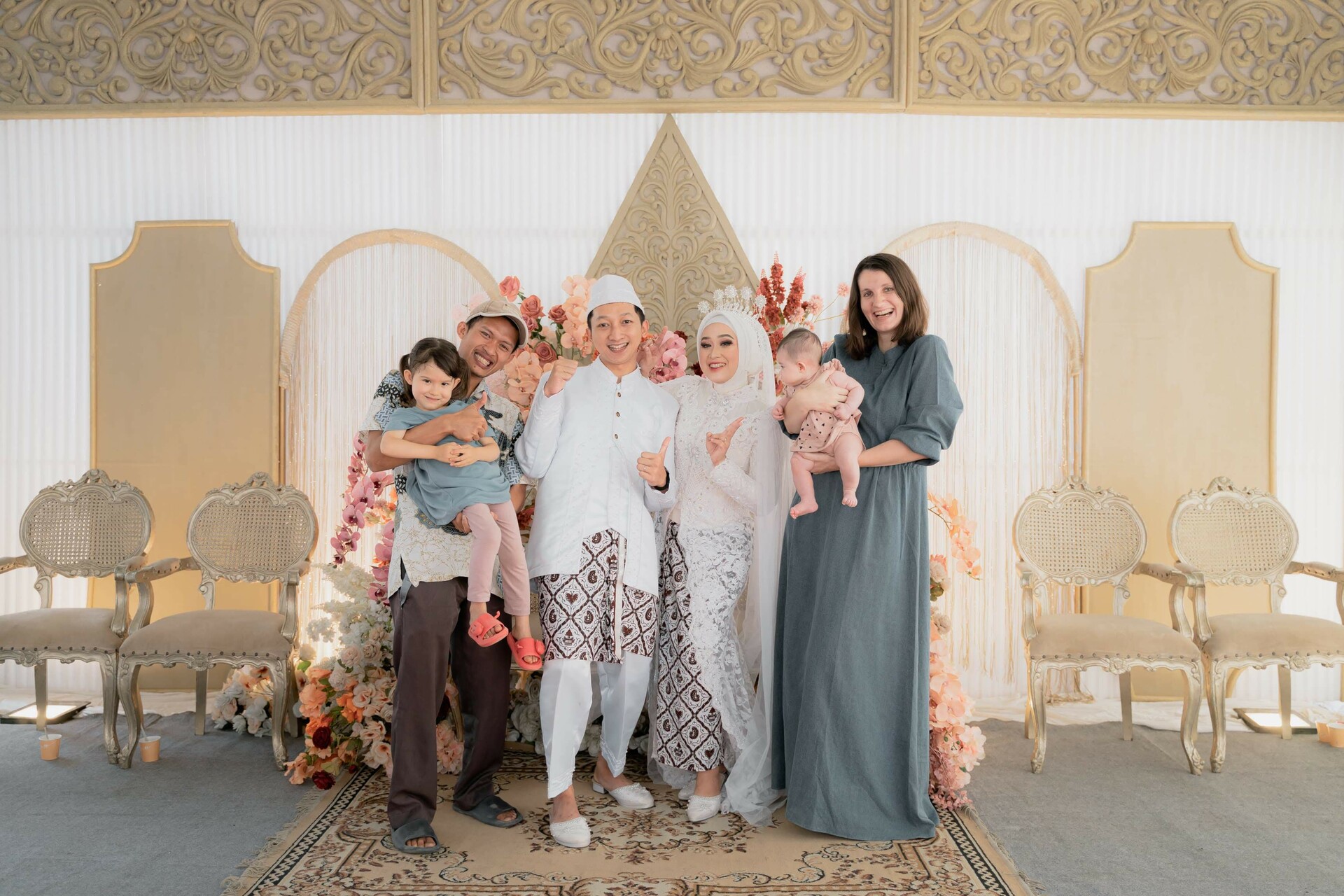 pavla s manzelem a detmi na svatbe svagrove