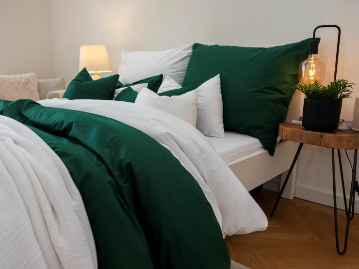 bavlnene povleceni renforce jasmine tmave zelena mk luzkoviny 649 kc