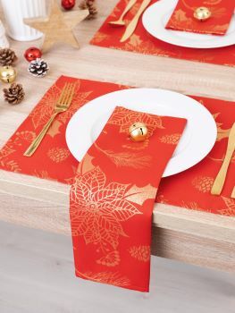 lurexovy vanocni ubrousek slavnostni cervena 40 x 40 cm mk luzkoviny 159 kc