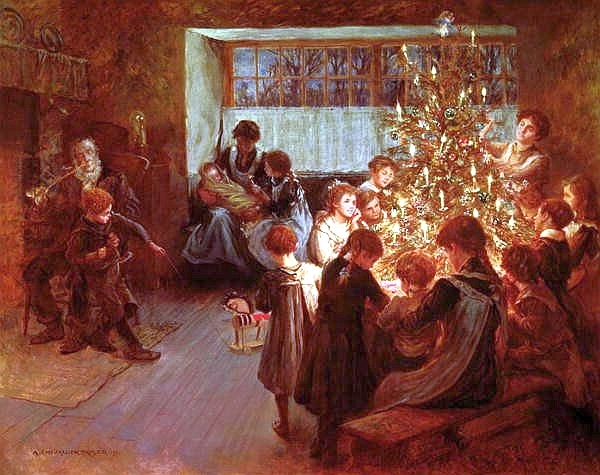 albert chevallier tayler the christmas tree 1911