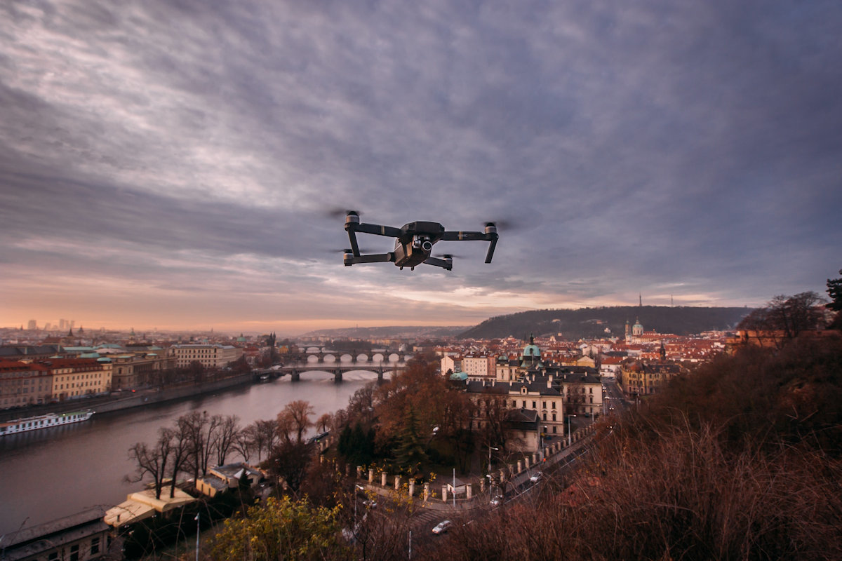 Součástí Futureportu byla i přehlídka nejnovějších autonomních dronů prague drone