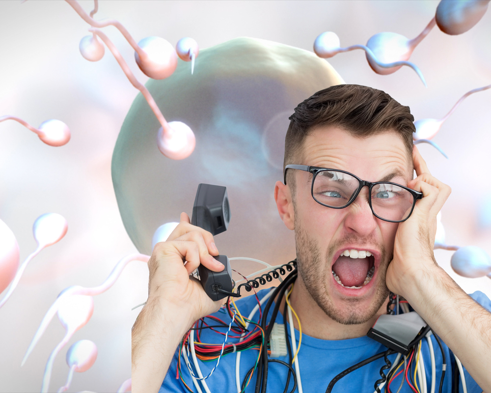 Na počet spermií může mít vliv i počet hovorů uskutečněných na pevné lince shutterstock 161804690