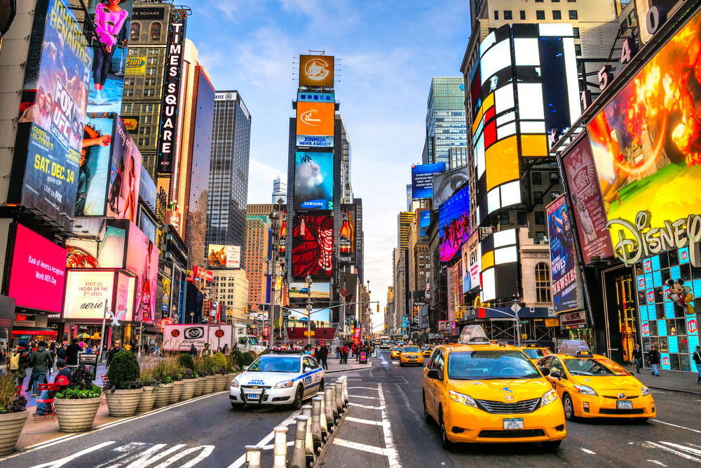 New Yorku pomáhají všudypřítomné chytré obrazovky i centrum IBM newyork 248799484