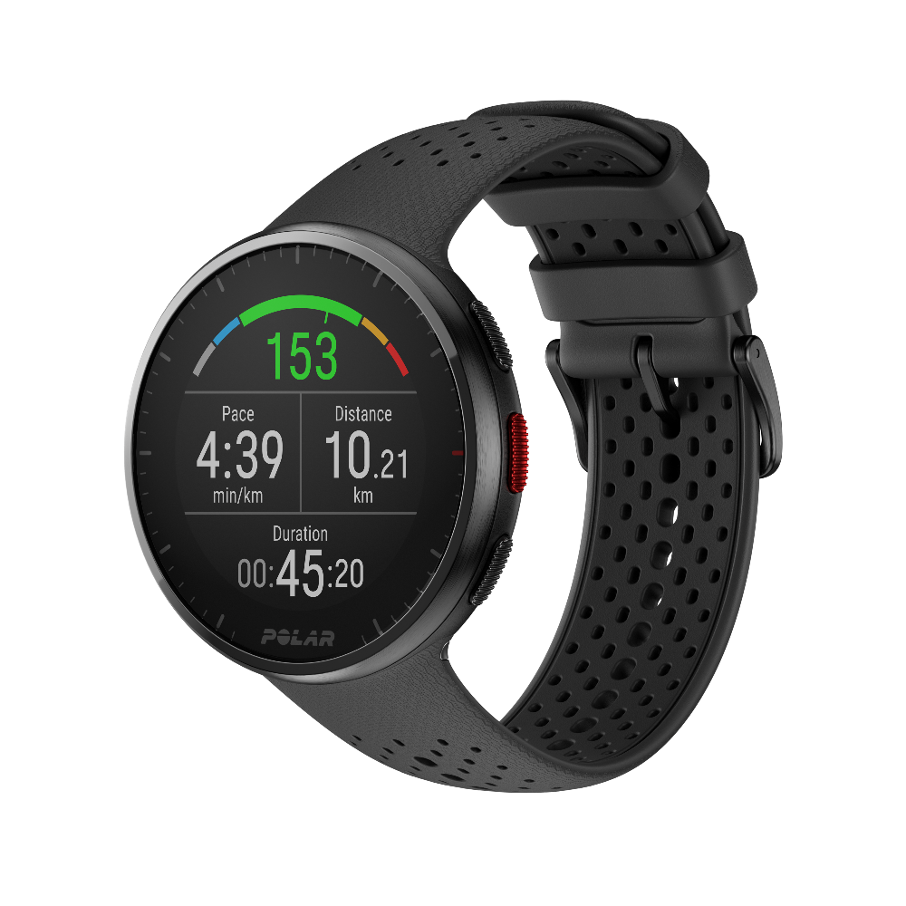 m polar pacer pro frontleft carbon gray hr153