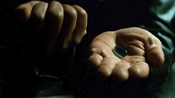 matrix blue or red pill giphy