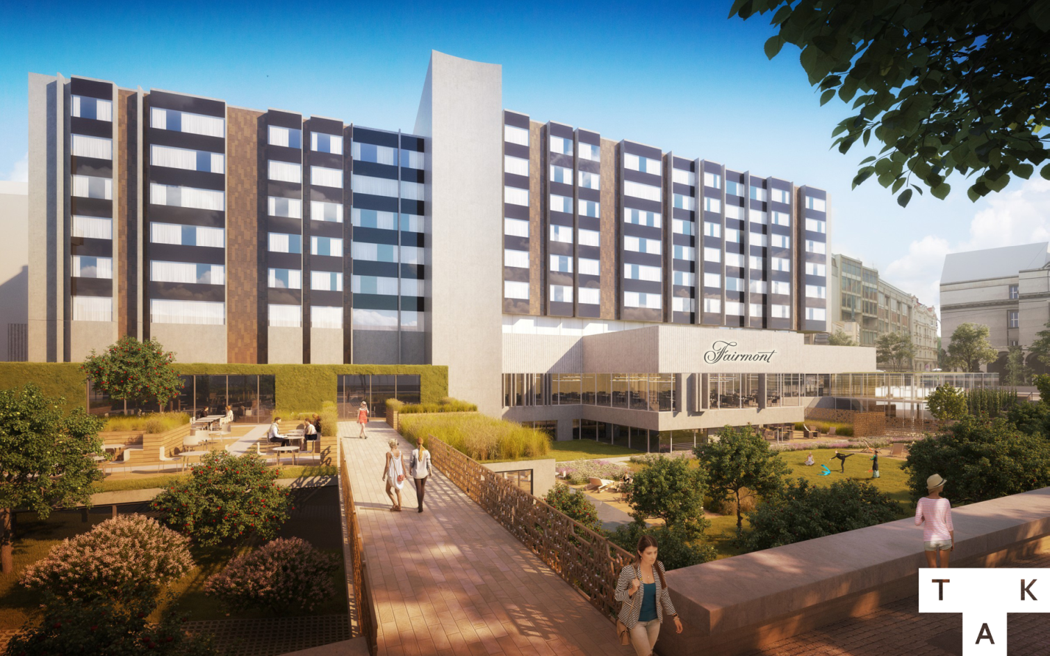 Takhle nějak by měl vypadat prostor před hotelem Intercontinental. Dnes je tam betonová plocha vizualizace tak pohled do zahrady small